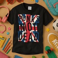Punks Not Dead British Flag Britain England Kids T-Shirt