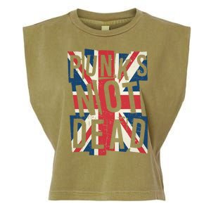 Punks Not Dead British Flag Britain England Garment-Dyed Women's Muscle Tee