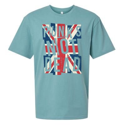 Punks Not Dead British Flag Britain England Sueded Cloud Jersey T-Shirt