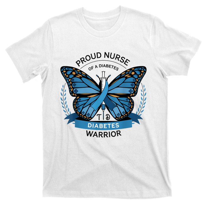 Proud Nurse Diabetes Warrior T1d Awareness T-Shirt