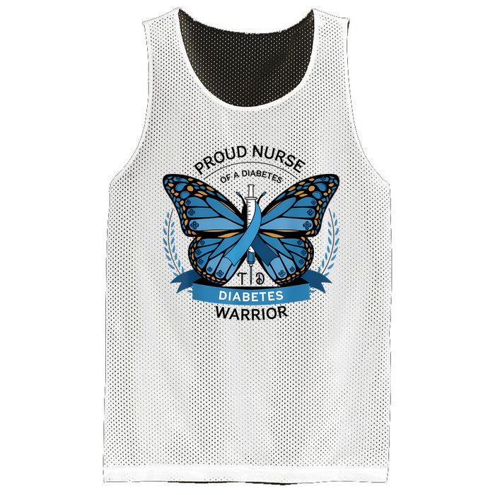 Proud Nurse Diabetes Warrior T1d Awareness Mesh Reversible Basketball Jersey Tank