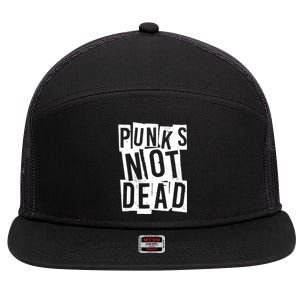 Punks Not Dead 7 Panel Mesh Trucker Snapback Hat