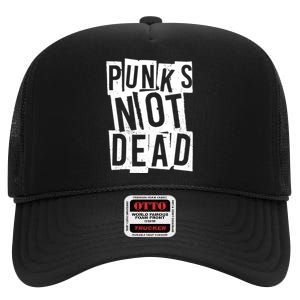 Punks Not Dead High Crown Mesh Back Trucker Hat