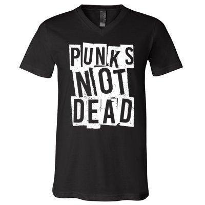 Punks Not Dead V-Neck T-Shirt