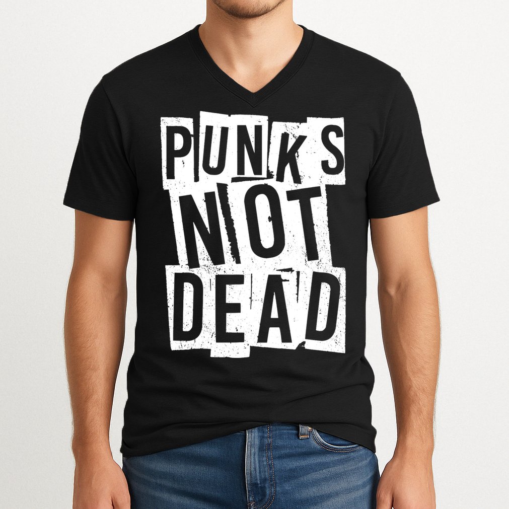 Punks Not Dead V-Neck T-Shirt