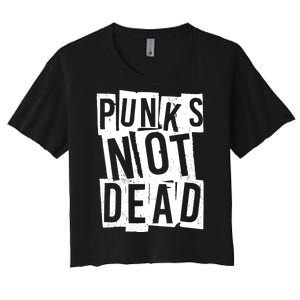 Punks Not Dead Women's Crop Top Tee