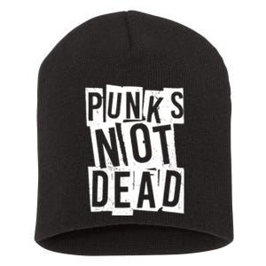 Punks Not Dead Short Acrylic Beanie