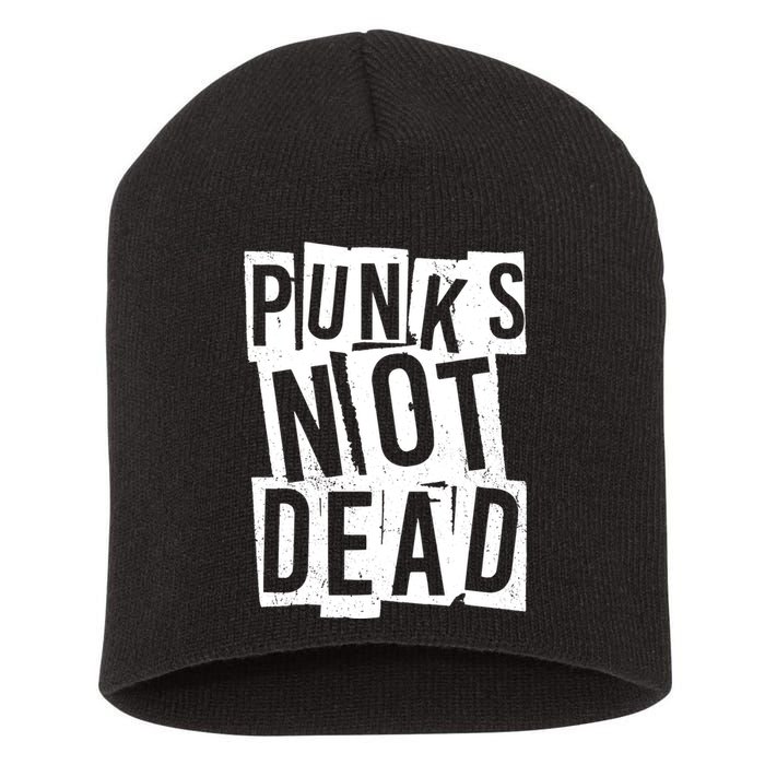 Punks Not Dead Short Acrylic Beanie