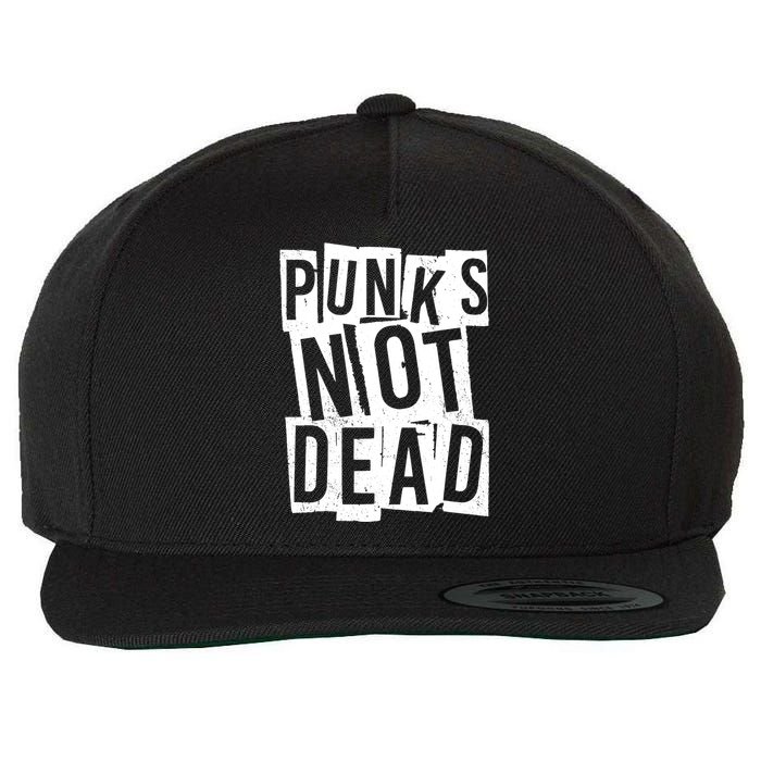 Punks Not Dead Wool Snapback Cap