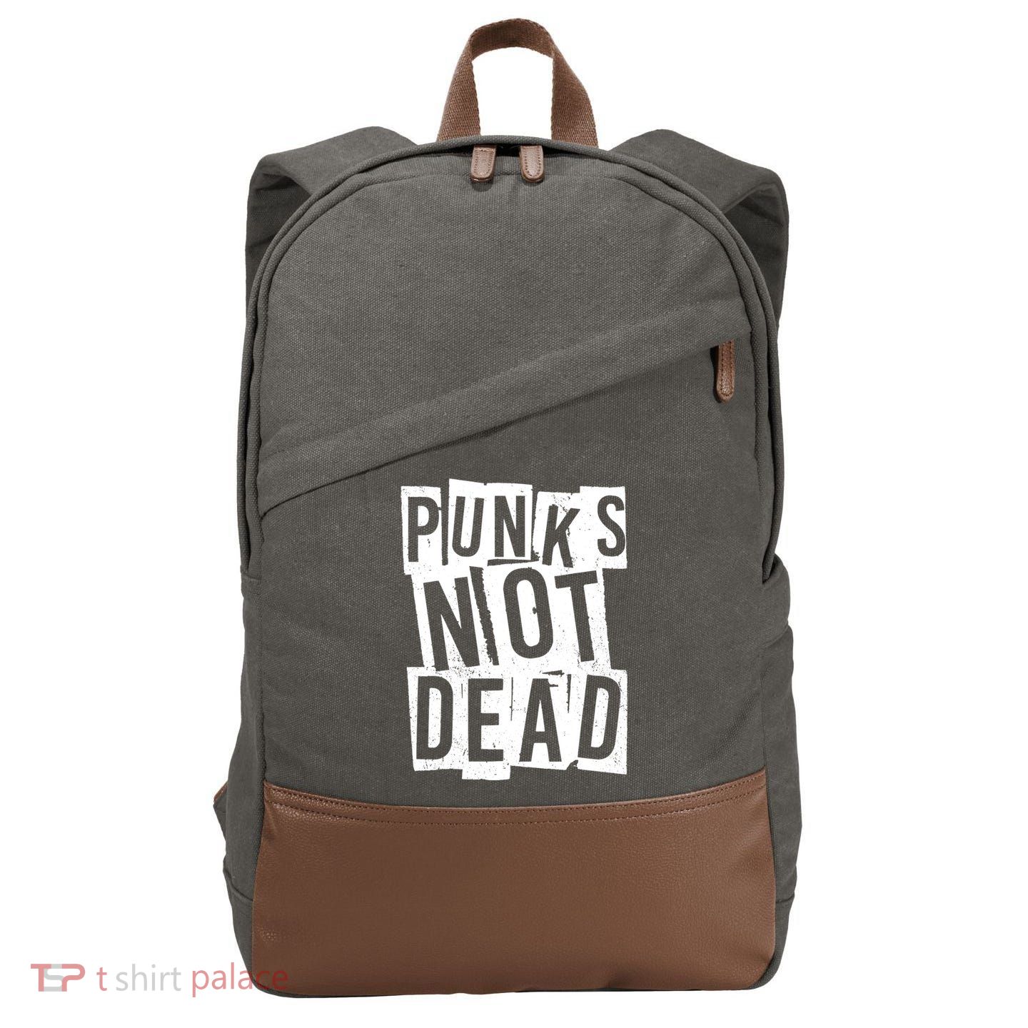 Punks Not Dead Cotton Canvas Backpack
