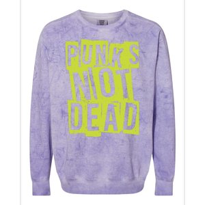 Punks Not Dead Neon Logo Colorblast Crewneck Sweatshirt