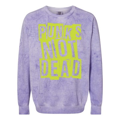 Punks Not Dead Neon Logo Colorblast Crewneck Sweatshirt