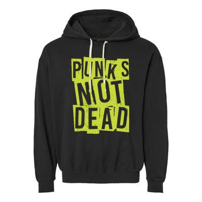 Punks Not Dead Neon Logo Garment-Dyed Fleece Hoodie