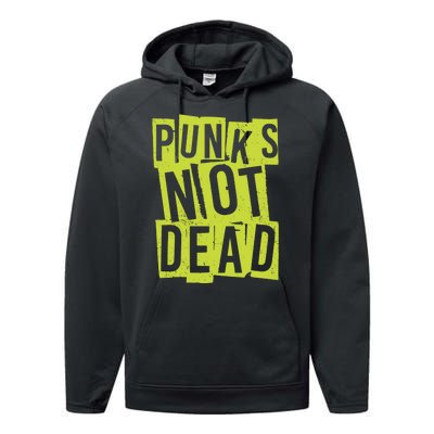 Punks Not Dead Neon Logo Performance Fleece Hoodie