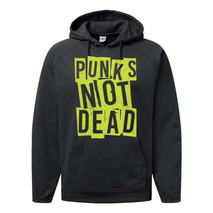 Punks Not Dead Neon Logo Performance Fleece Hoodie