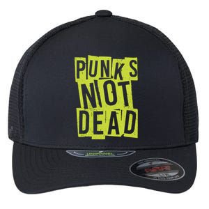 Punks Not Dead Neon Logo Flexfit Unipanel Trucker Cap