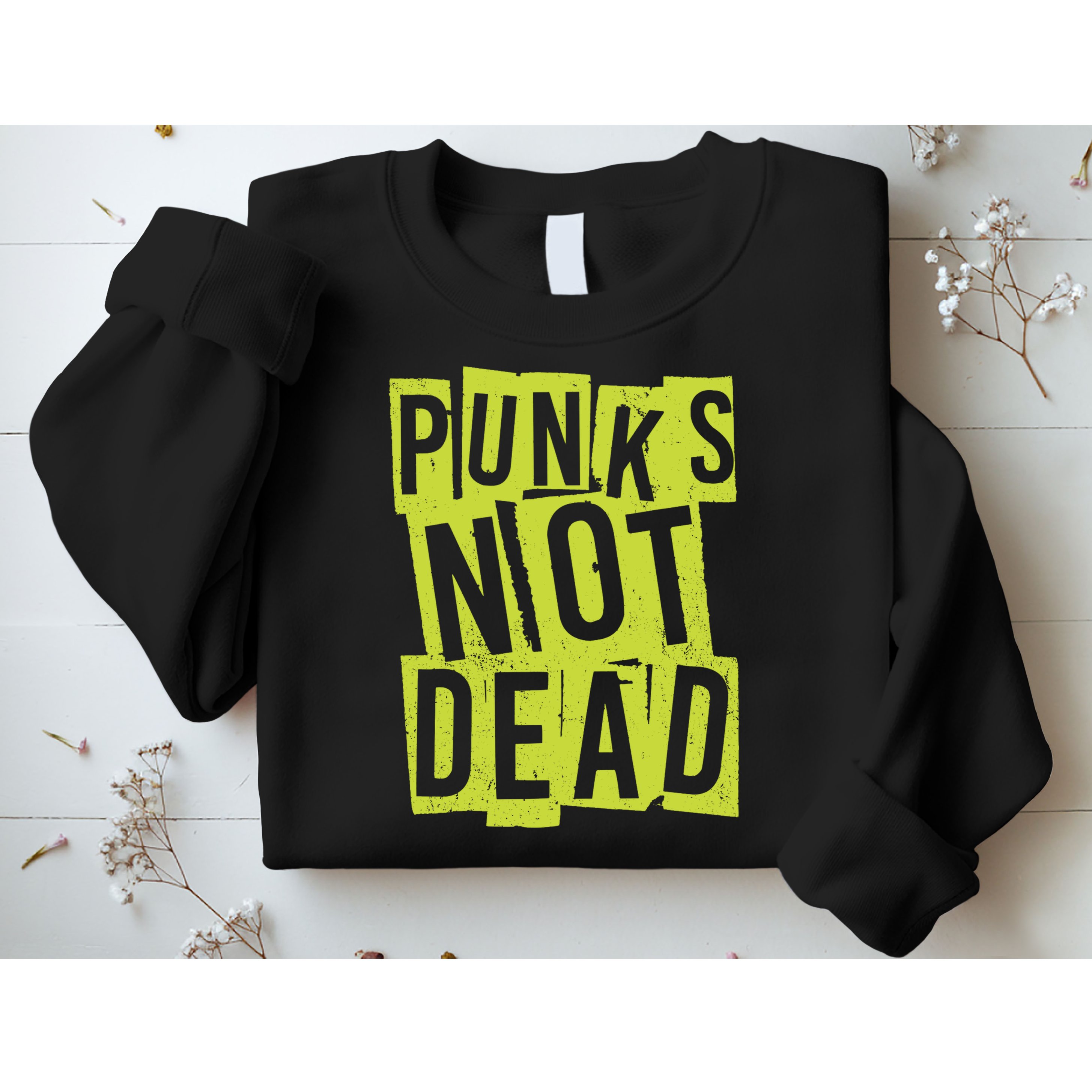 Punks Not Dead Neon Logo Sweatshirt