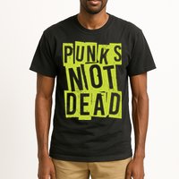 Punks Not Dead Neon Logo Tall T-Shirt