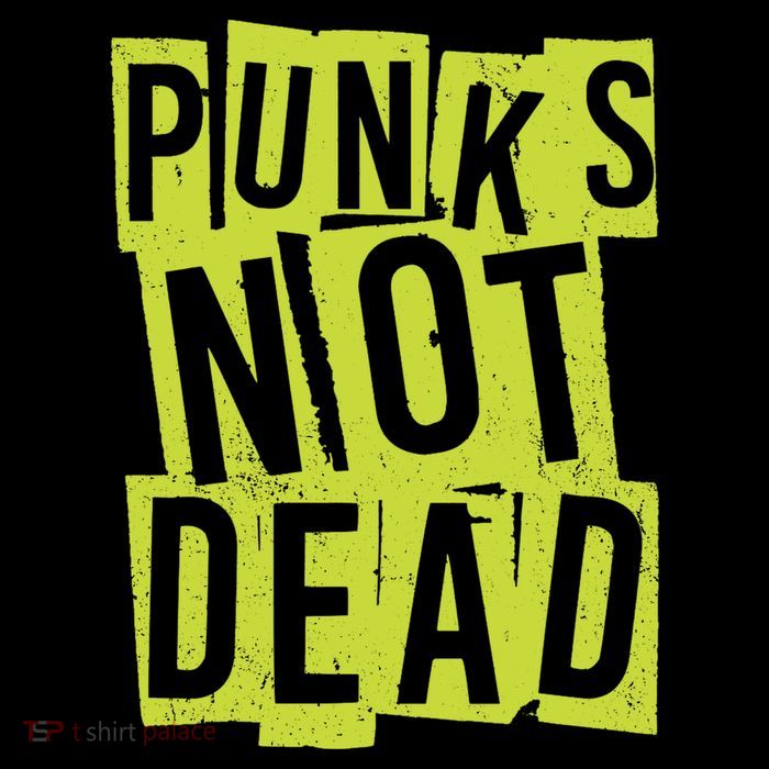 Punks Not Dead Neon Logo Tall T-Shirt