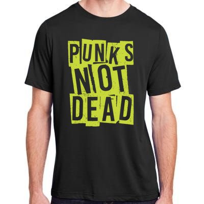 Punks Not Dead Neon Logo Adult ChromaSoft Performance T-Shirt