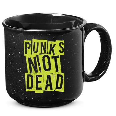 Punks Not Dead Neon Logo 15oz Campfire Ceramic Mug