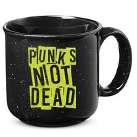 Punks Not Dead Neon Logo 15oz Campfire Ceramic Mug