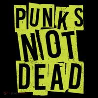 Punks Not Dead Neon Logo Drawstring Bag