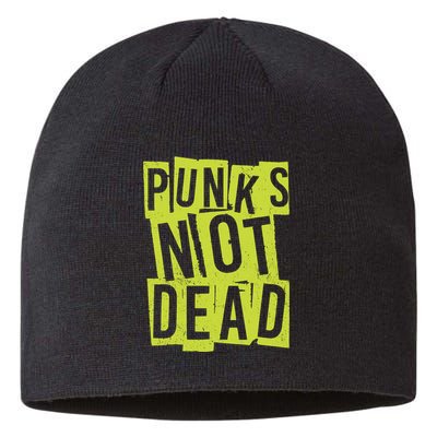 Punks Not Dead Neon Logo Sustainable Beanie