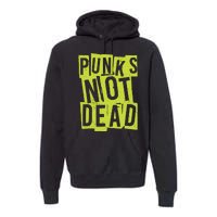 Punks Not Dead Neon Logo Premium Hoodie