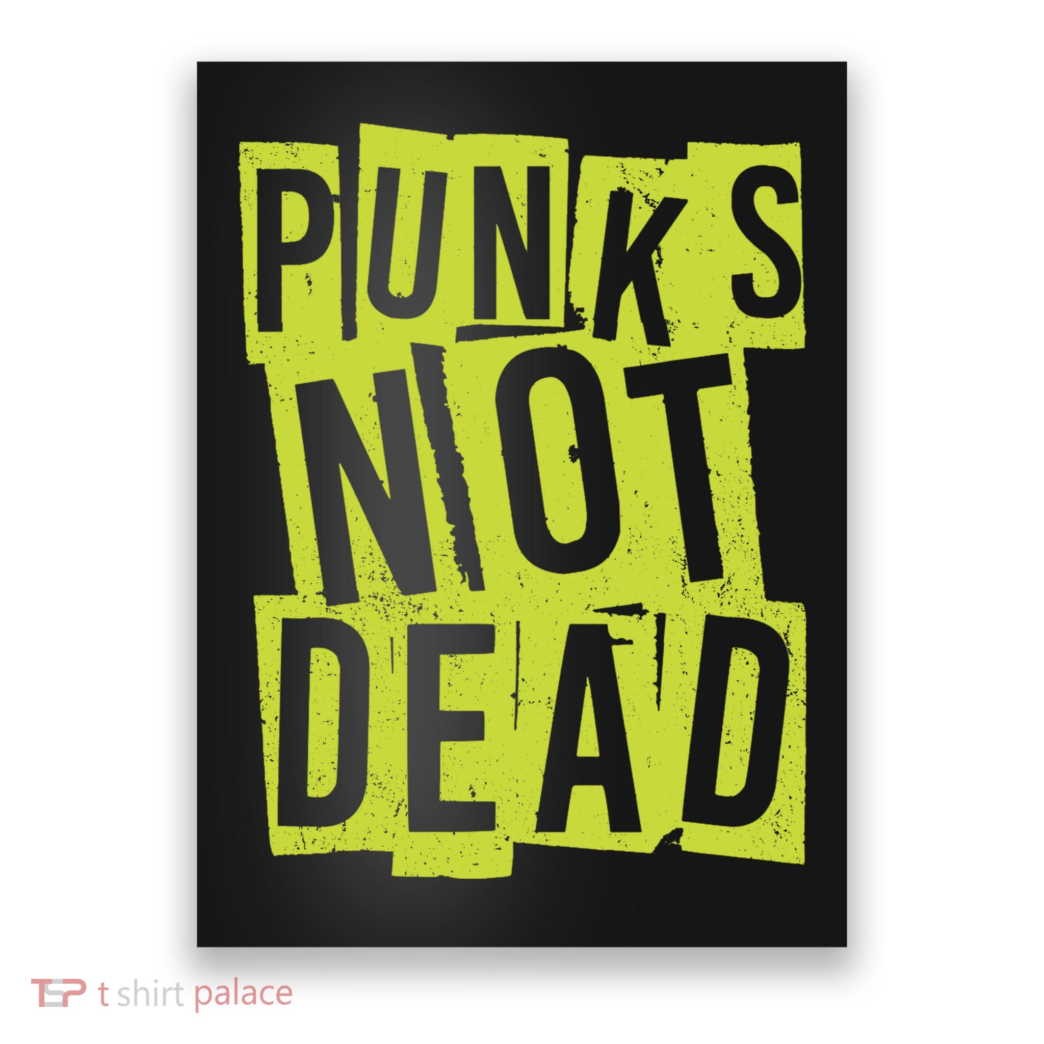 Punks Not Dead Neon Logo Poster