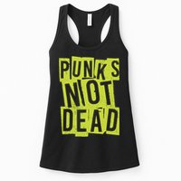 Punks Not Dead Neon Logo Womens Tank Top