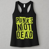 Punks Not Dead Neon Logo Womens Tank Top