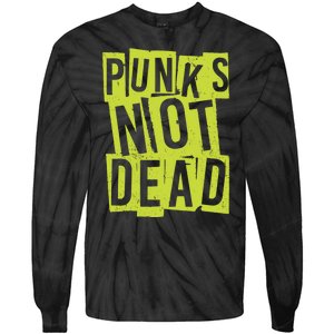 Punks Not Dead Neon Logo Tie-Dye Long Sleeve Shirt