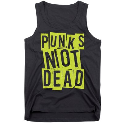 Punks Not Dead Neon Logo Tank Top