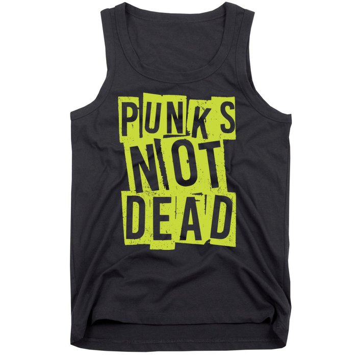 Punks Not Dead Neon Logo Tank Top