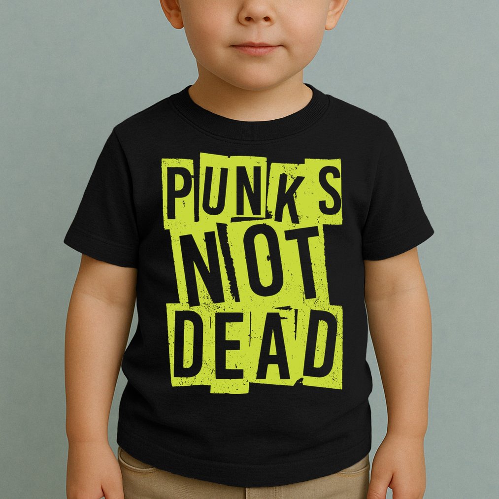 Punks Not Dead Neon Logo Toddler T-Shirt