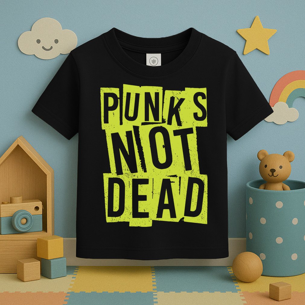 Punks Not Dead Neon Logo Toddler T-Shirt