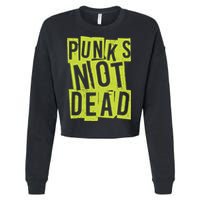 Punks Not Dead Neon Logo Cropped Pullover Crew