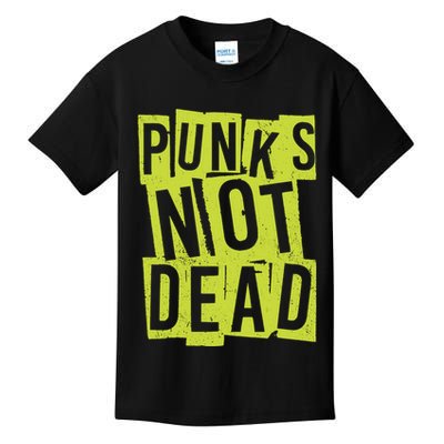 Punks Not Dead Neon Logo Kids T-Shirt