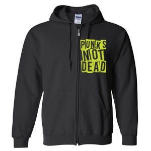 Punks Not Dead Neon Logo Full Zip Hoodie