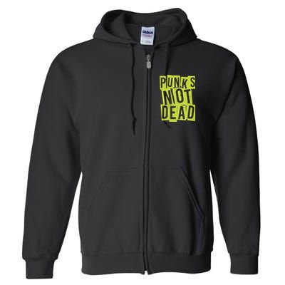 Punks Not Dead Neon Logo Full Zip Hoodie