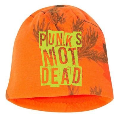 Punks Not Dead Neon Logo Kati - Camo Knit Beanie