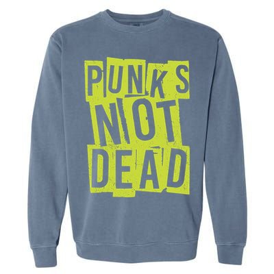 Punks Not Dead Neon Logo Garment-Dyed Sweatshirt