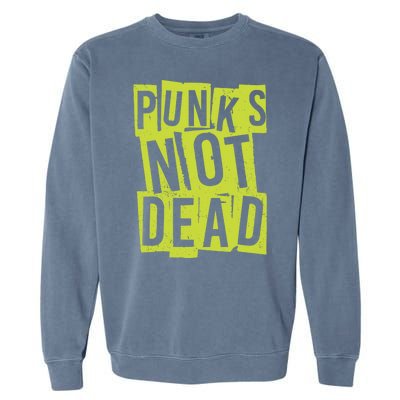 Punks Not Dead Neon Logo Garment-Dyed Sweatshirt