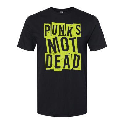 Punks Not Dead Neon Logo Softstyle CVC T-Shirt