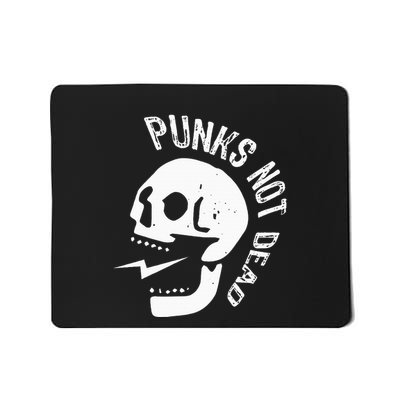 Punks Not Dead Skull Mousepad