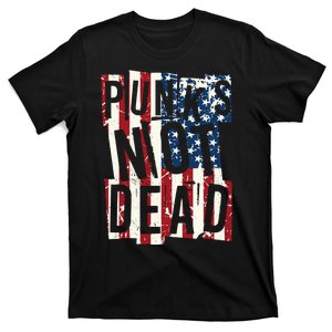 Punks Not Dead USA American Flag T-Shirt