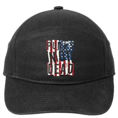 Punks Not Dead USA American Flag 7-Panel Snapback Hat