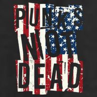 Punks Not Dead USA American Flag 15oz Campfire Ceramic Mug