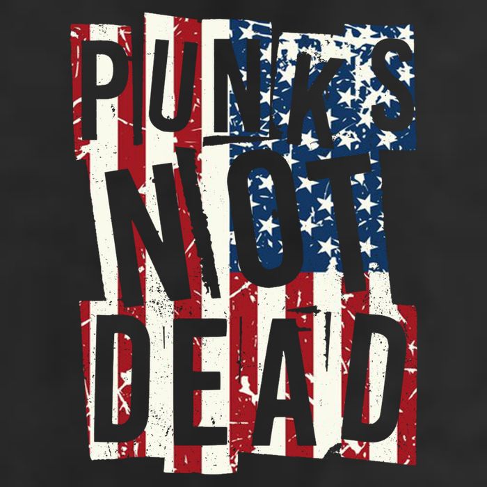 Punks Not Dead USA American Flag 15oz Campfire Ceramic Mug